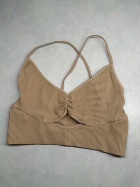 Intimately Free People Ribbed Tan Strappy Bralette